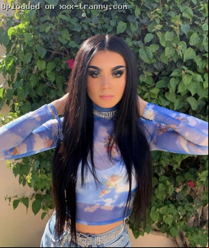 Preview of: Long Black Haired Beautiful Transgender Girl!
